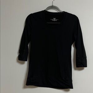 Patagonia Black three quarter sleeve Women Tee organic cotton blend Size Small